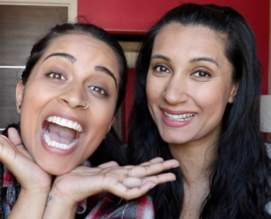Lilly Singh with Sister Tina Singh